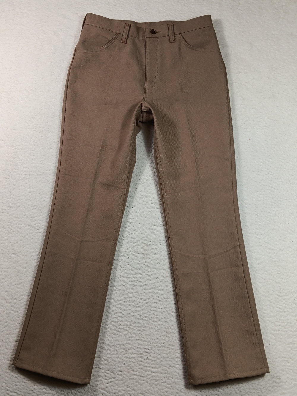 Vintage 70s Wrangler Dress Jeans Mens 31x33 Tan Cowboy Cut Wrancher Western